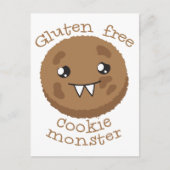 Gluten gratis koekjesmonster briefkaart (Voorkant)