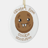 Gluten gratis koekjesmonster keramisch ornament (Rechts)