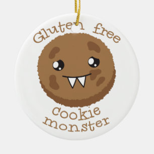 Gluten gratis koekjesmonster keramisch ornament