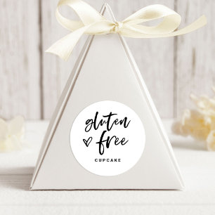 Gluten gratis object Modern Casual script en har Ronde Sticker