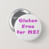 Gluten gratis voor mij ronde button 5,7 cm (Voorkant /achterkant)