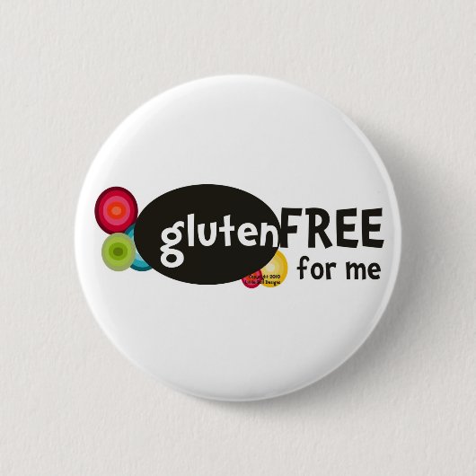 Gluten gratis voor mij ronde button 5,7 cm (Voorkant)