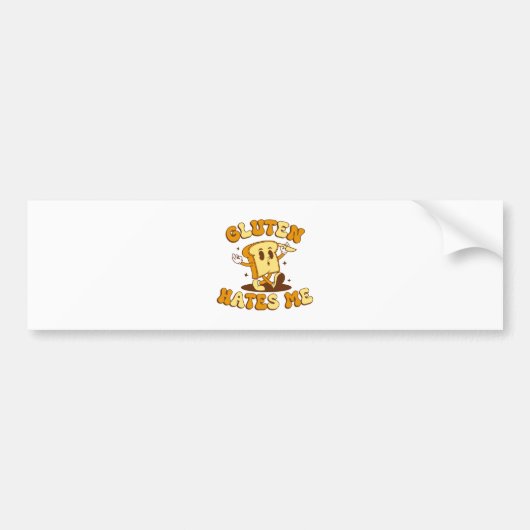 Gluten Haat Me Bumpersticker (Voorkant)