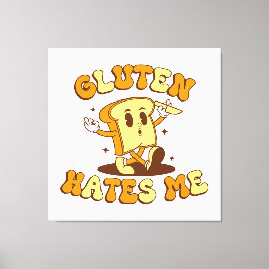 Gluten Haat Me Canvas Afdruk (Voorkant)