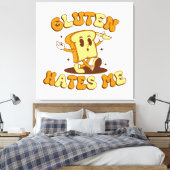 Gluten Haat Me Canvas Afdruk (Insitu (Slaapkamer))
