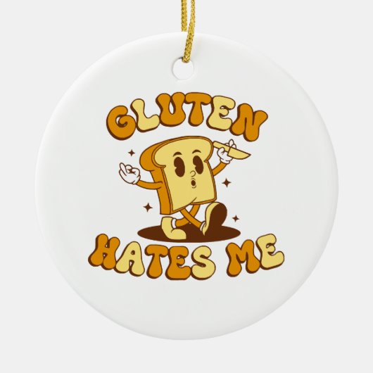 Gluten Haat Me Keramisch Ornament (Voorkant)