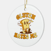 Gluten Haat Me Keramisch Ornament (Links)