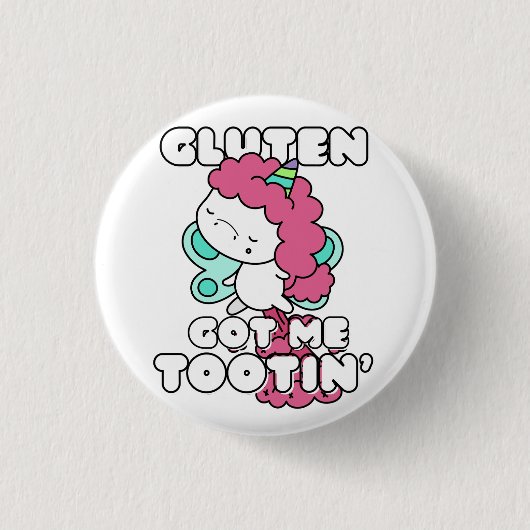 Gluten hebben me tandvlees gegeven ronde button 3,2 cm (Voorkant)