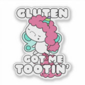 Gluten hebben me tandvlees gegeven sticker (Voorkant)