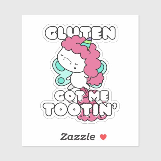 Gluten hebben me tandvlees gegeven sticker (Vel)