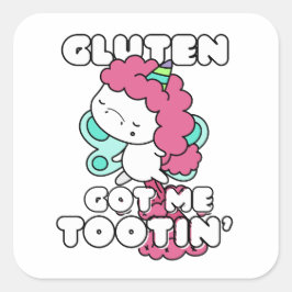 Gluten hebben me tandvlees gegeven vierkante sticker
