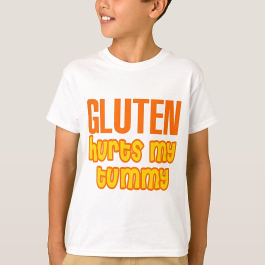 Gluten Hurts My Tummy T-shirt (Voorkant)