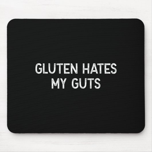 Gluten Intolerance Gluten Hates My Guts Funny Glut Muismat (Voorkant)