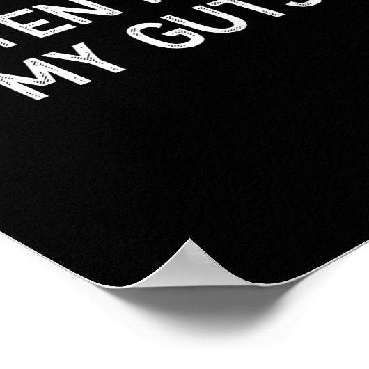 Gluten Intolerance Gluten Hates My Guts Funny Glut Poster (Hoek)