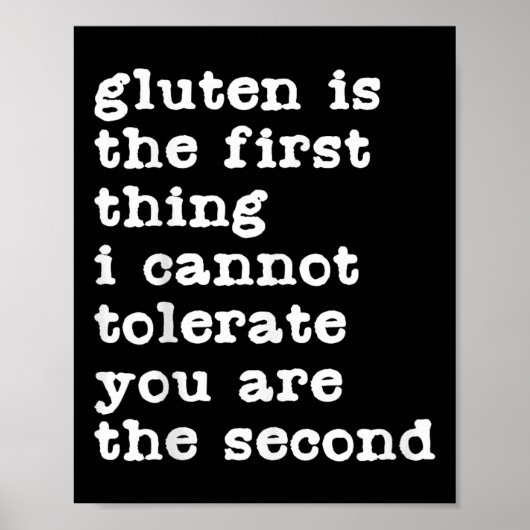 Gluten is het eerste wat ik niet kan verdragen gra poster (Voorkant)