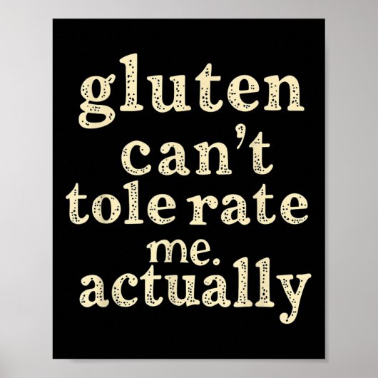 Gluten kunnen me niet verdragen, eigenlijk grappig poster (Voorkant)
