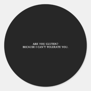 Gluten Omdat Kan Niet Verdragen Ronde Sticker
