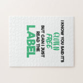 Gluten van de ziekte van Celiakie Glazen Voor het Legpuzzel (Horizontaal)