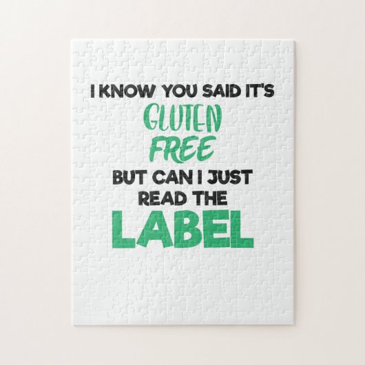 Gluten van de ziekte van Celiakie Glazen Voor het Legpuzzel (Verticaal)