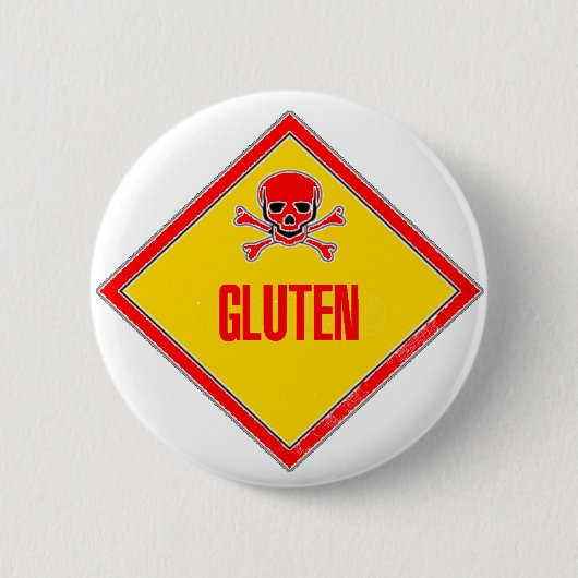 Gluten-vergiftigingswaarschuwing Ronde Button 5,7 Cm (Voorkant)