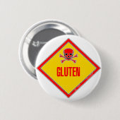 Gluten-vergiftigingswaarschuwing Ronde Button 5,7 Cm (Voorkant /achterkant)