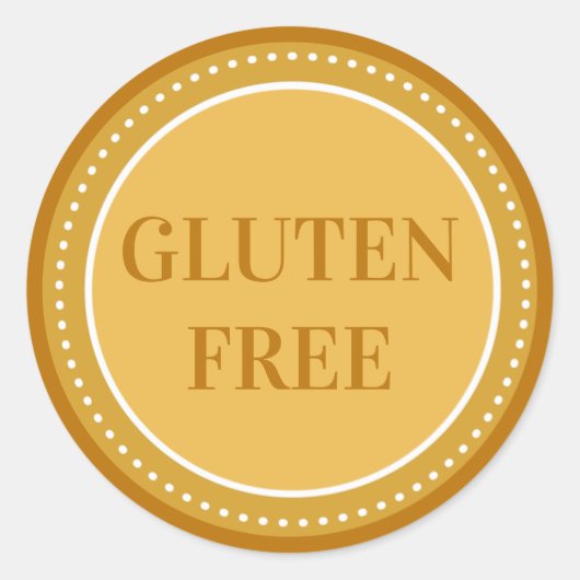 Gluten Vrij Bakkerij Voedselallergie Veiligheid Ronde Sticker (Voorkant)
