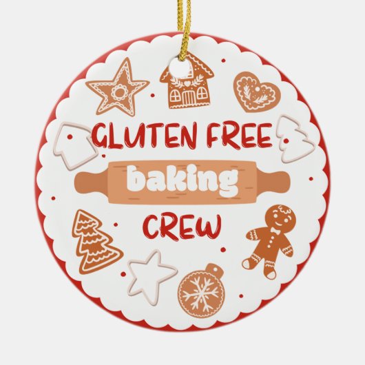 Gluten Vrij Bakploeg Keramisch Ornament (Voorkant)
