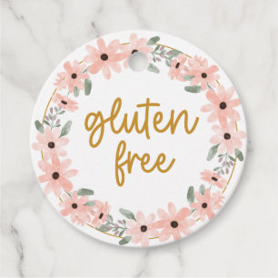 Gluten Vrij Bloemmotief Bedankjes Labels