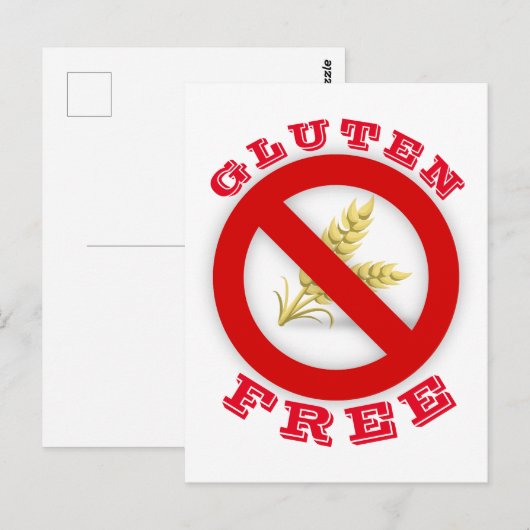 Gluten vrij briefkaart (Voorkant / Achterkant)