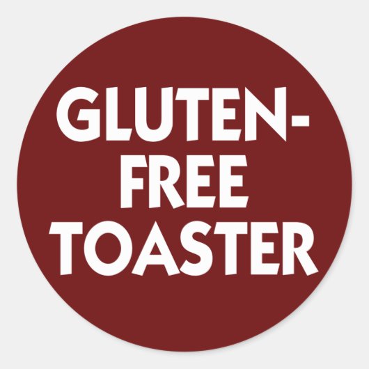Gluten-vrij broodrooster ronde sticker (Voorkant)