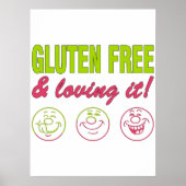 Gluten vrij en hou ervan! Gluten Allergy Celiac Poster (Voorkant)