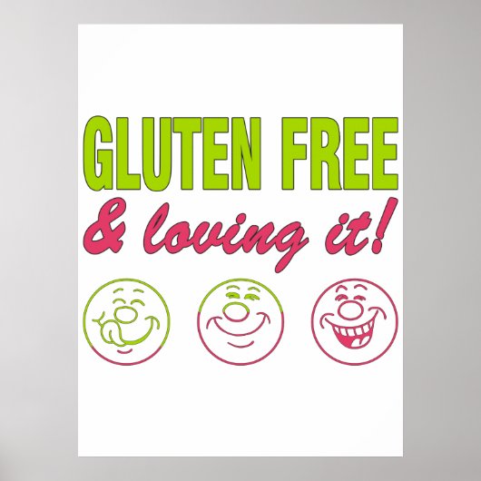 Gluten vrij en hou ervan! Gluten Allergy Celiac Poster (Voorkant)