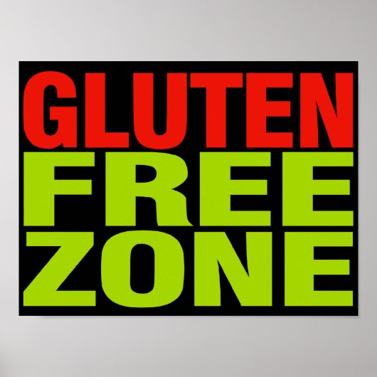 Gluten vrij gebied (coeliakie) poster (Voorkant)