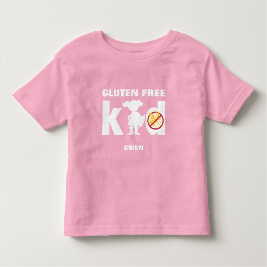 Gluten Vrij Kid Super Girl Coeliakie Shirt (Voorkant)
