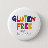 Gluten vrij, niet bij keuze, badge coeliac ronde button 5,7 cm (Voorkant)