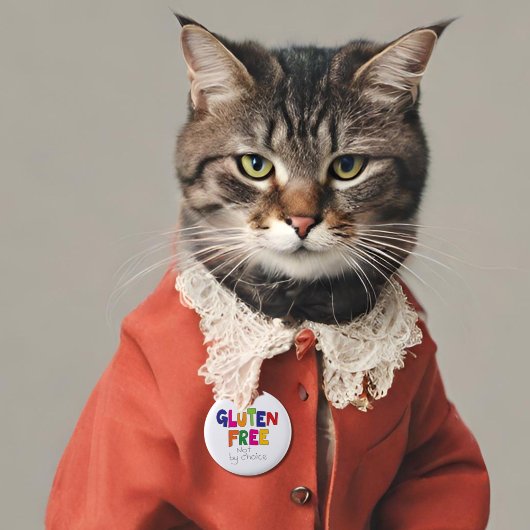 Gluten vrij, niet bij keuze, badge coeliac ronde button 5,7 cm