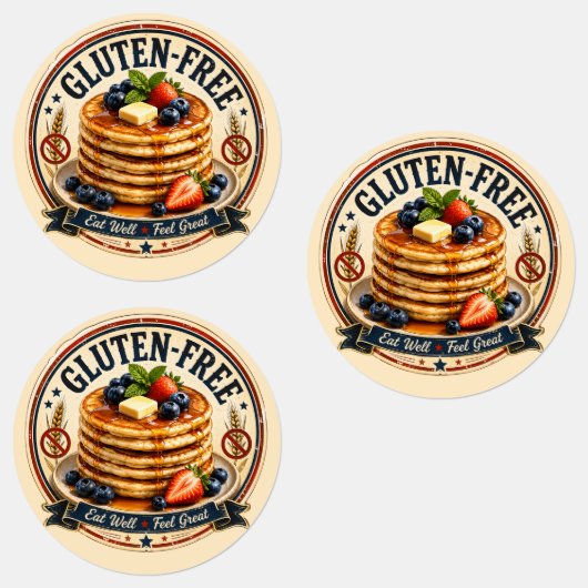 Gluten vrij pannenkoek labels (Groep)