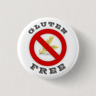 Gluten vrij ronde button 3,2 cm