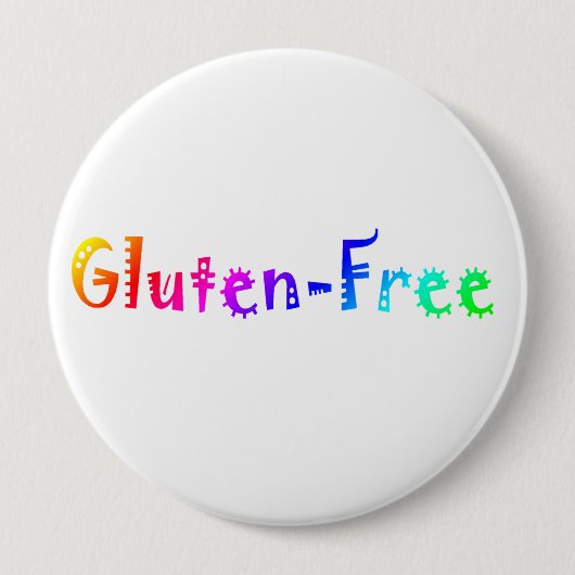 Gluten vrij ronde button 4,0 cm (Voorkant)