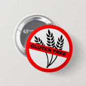 Gluten vrij ronde button 5,7 cm (Voorkant /achterkant)