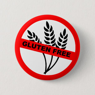 Gluten vrij ronde button 5,7 cm