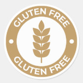 Gluten vrij ronde sticker (Voorkant)