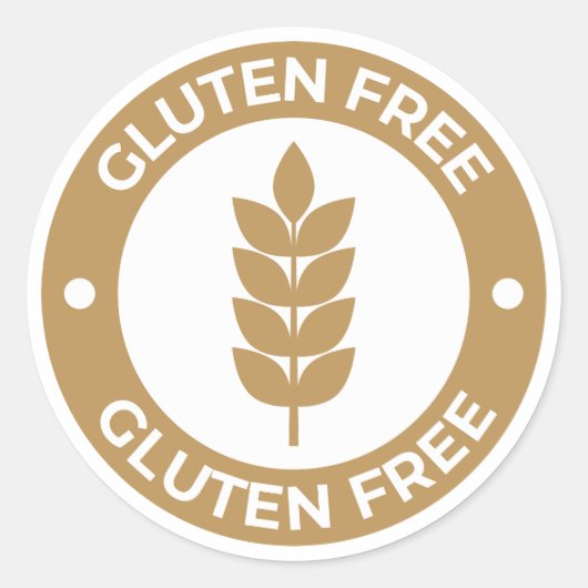 Gluten vrij ronde sticker (Voorkant)