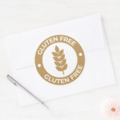 Gluten vrij ronde sticker (Envelop)