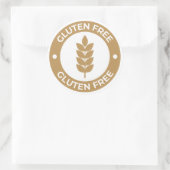 Gluten vrij ronde sticker (Tas)