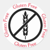 Gluten Vrij Ronde Sticker (Voorkant)