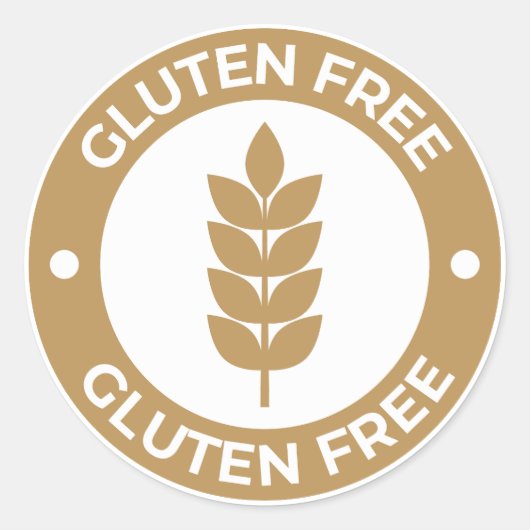 Gluten vrij ronde sticker (Voorkant)