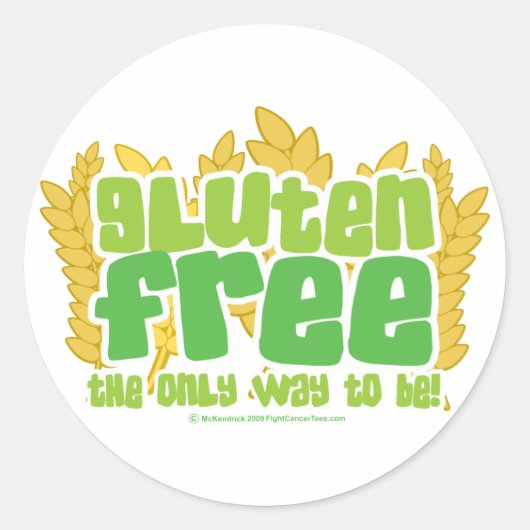 Gluten vrij ronde sticker (Voorkant)