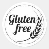 Gluten vrij ronde sticker (Voorkant)