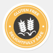 Gluten vrij ronde sticker (Voorkant)